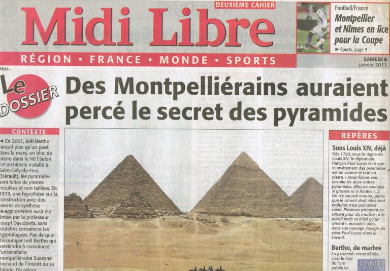 la-presse-joel-bertho-editions-unic-designer-chercheur-scénographe-spécialiste-moulage-construction-pyramide